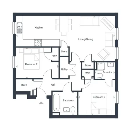 The Mylne 2 Bed Apartment