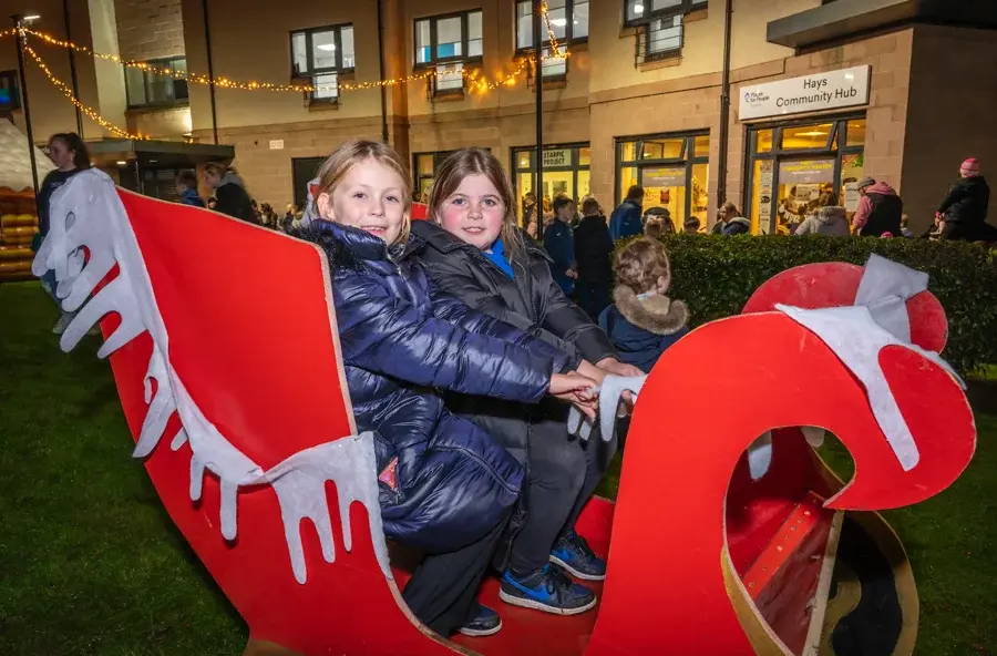 Local Children At The Christmas Light Switch On In Craigmillar