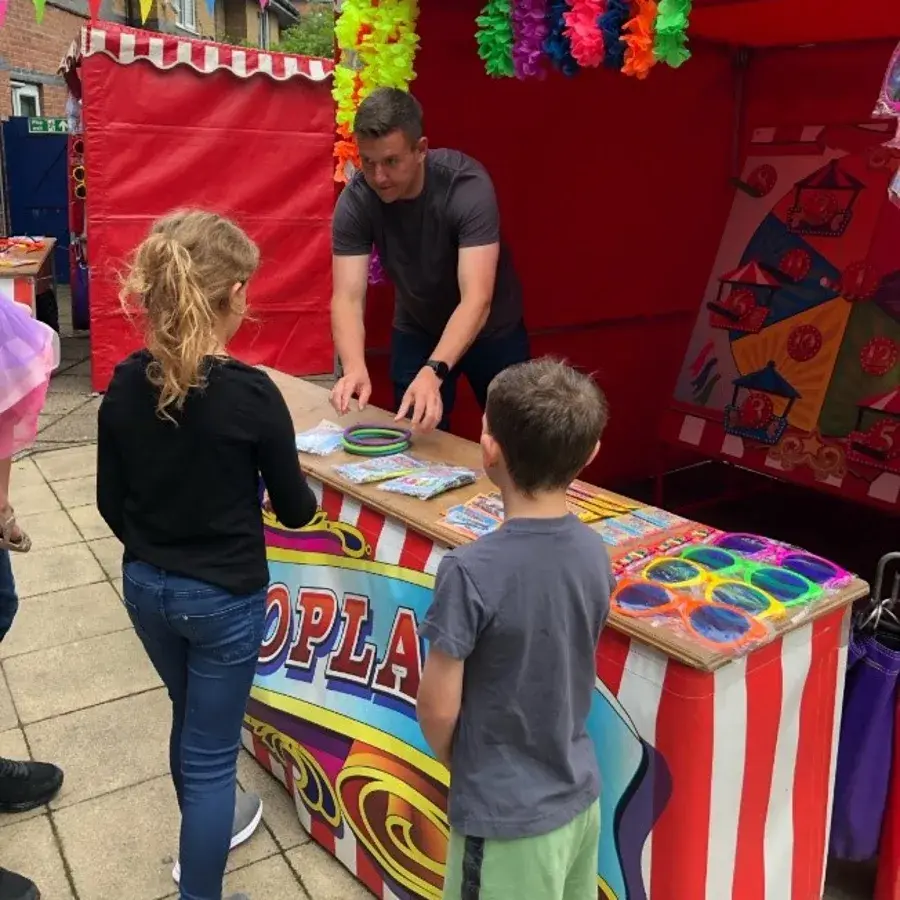 Children Play Hoopla At Millbank